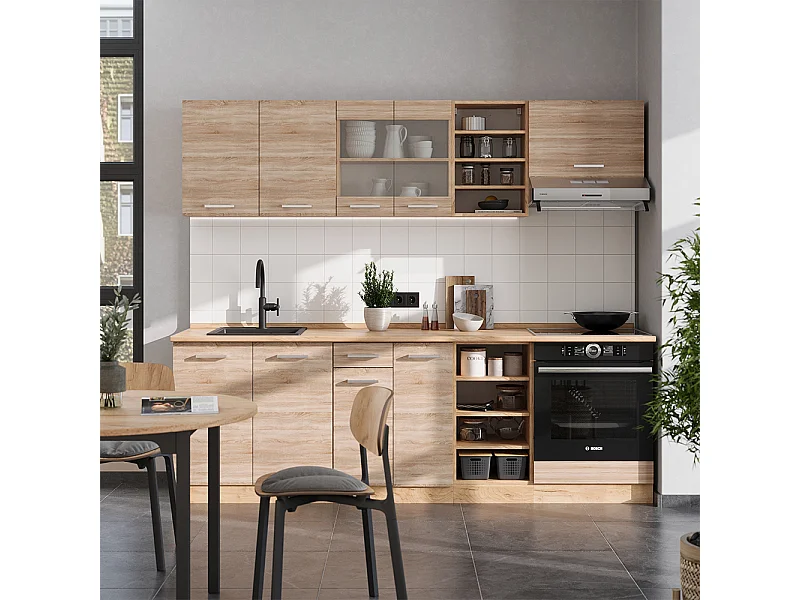 Cuisine sonoma/chêne doré 240x46x81.6 r-line