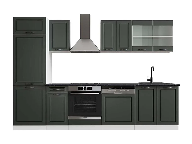 Kitchenette casa de campo antracite/branca 300x60x81.6 r-line