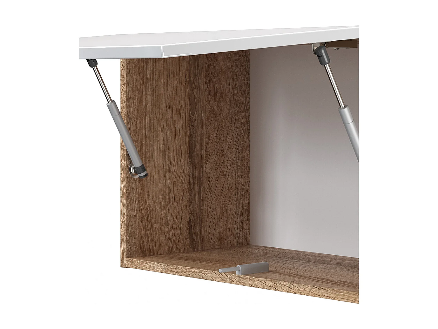 Ligne de cuisine blanc brillant/blanc 240x60x81.6 raul