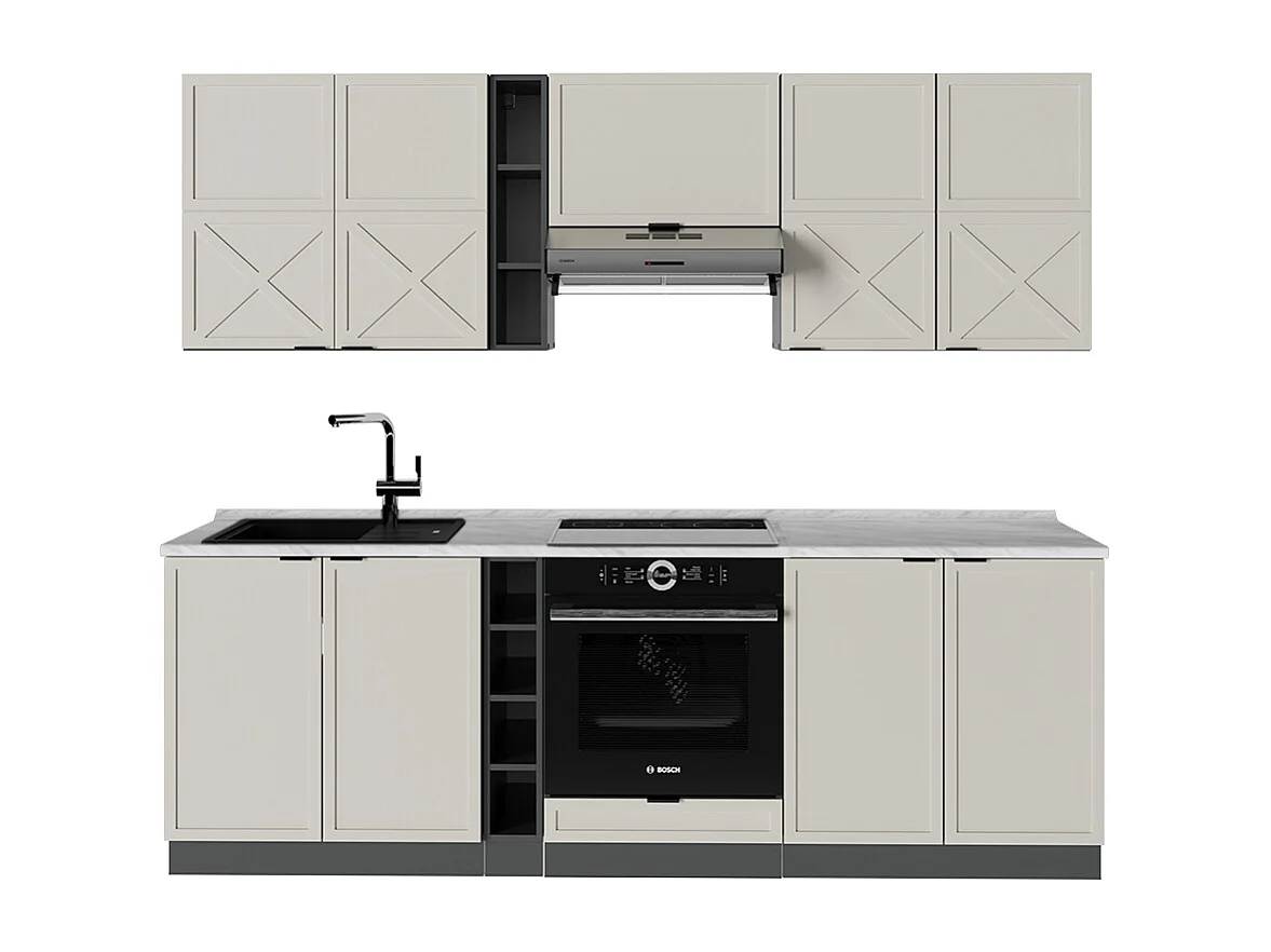 Cuisine grisbeige/anthracite 235x60x81.6 fame-line