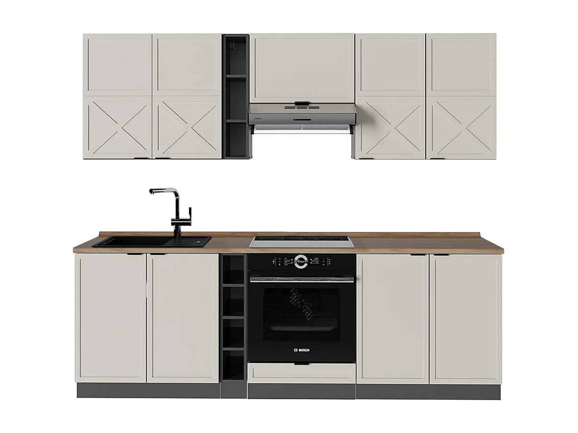 Cuisine grisbeige/anthracite 235x60x81.6 fame-line
