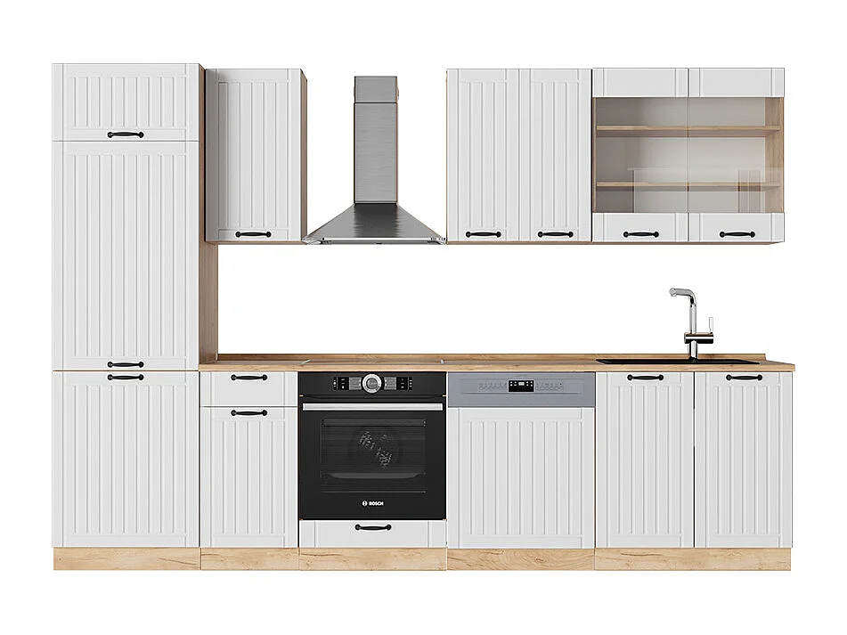 Cuisine blanc campagne 300x60x81.6 fame-line