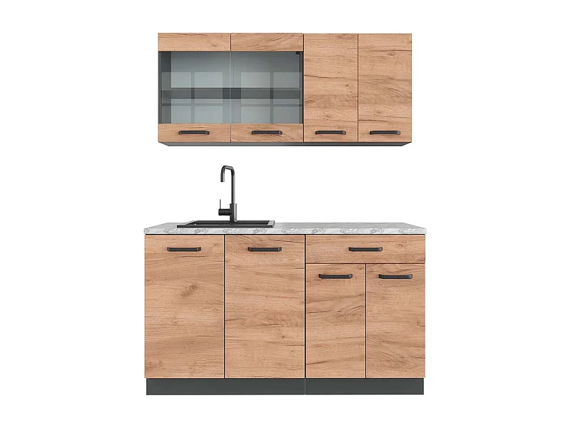 Cocina versátil oro power roble/antracita 140x60x81.6 r-line