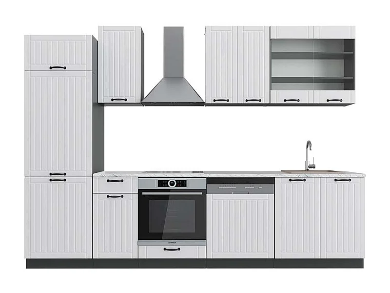 Aneks kuchenny biały dworek/antracyt 300x60x81.6 fame-line