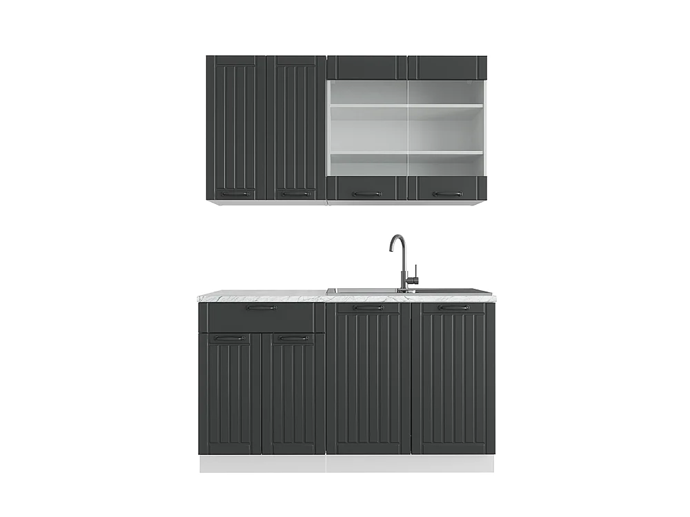 Enskilt kök antracit lanthus/vit 140x60x81.6 fame-line