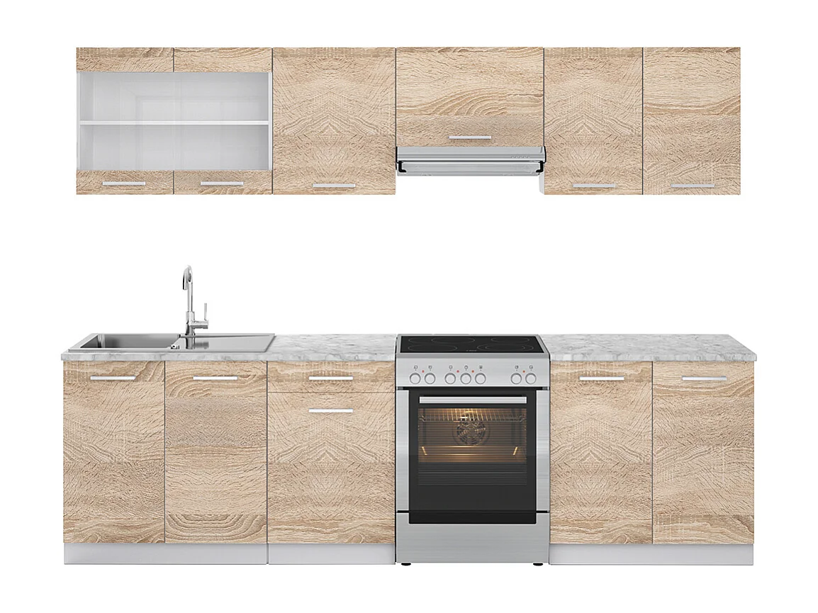Keukenblok sonoma 270x60x81.6 raul
