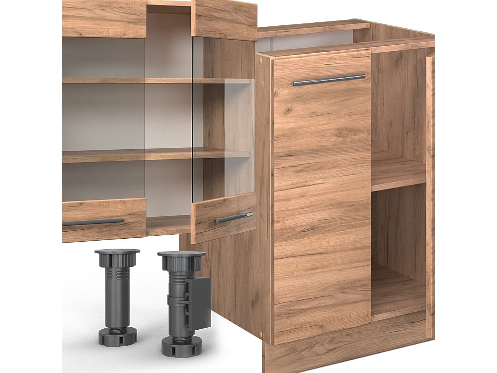 Mueble de cocina roble dorado 300x60x81.6 fame-line