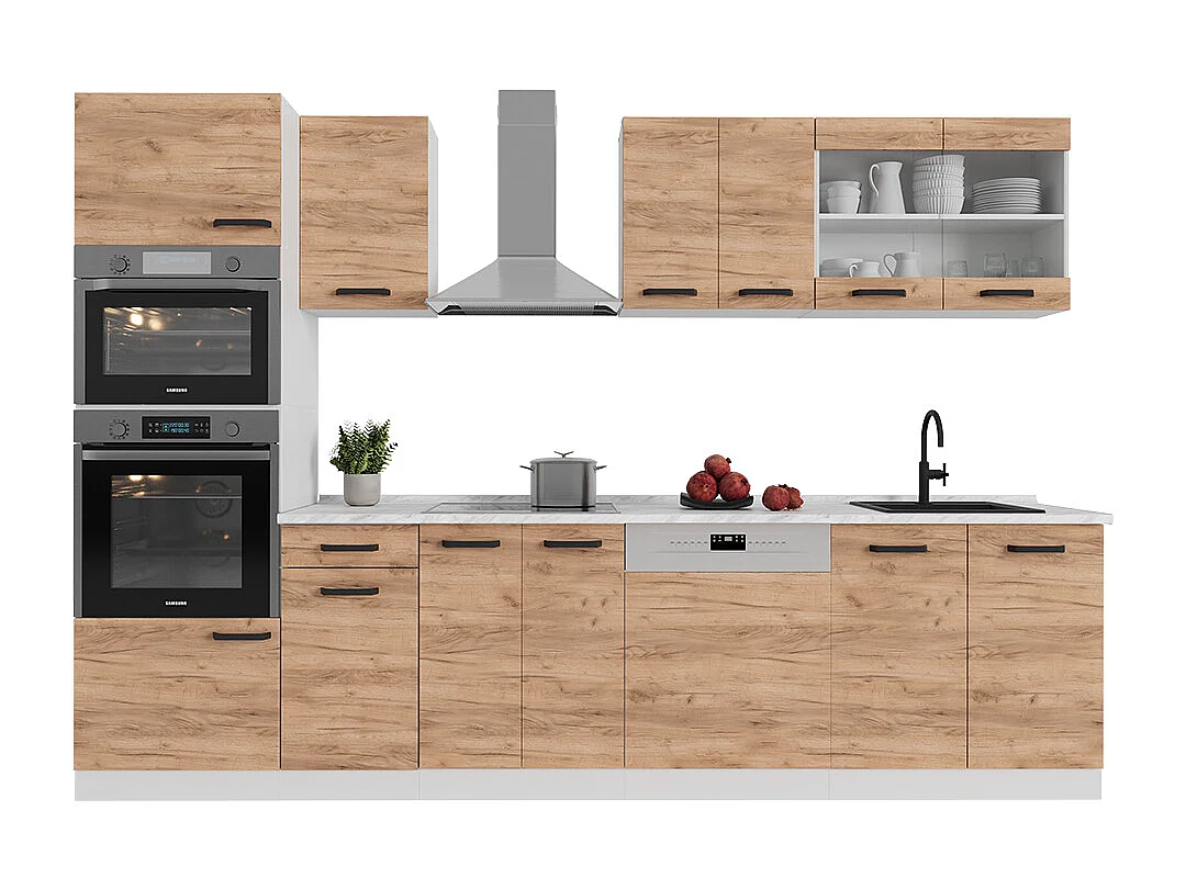 Aneks kuchenny gold power dąb/biały 300x60x81.6 r-line