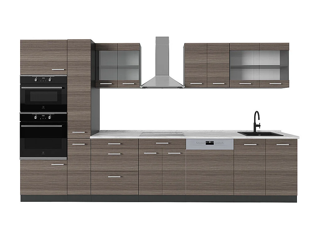 Cuisine  gris noble/anthracite 350x60x81.6 r-line