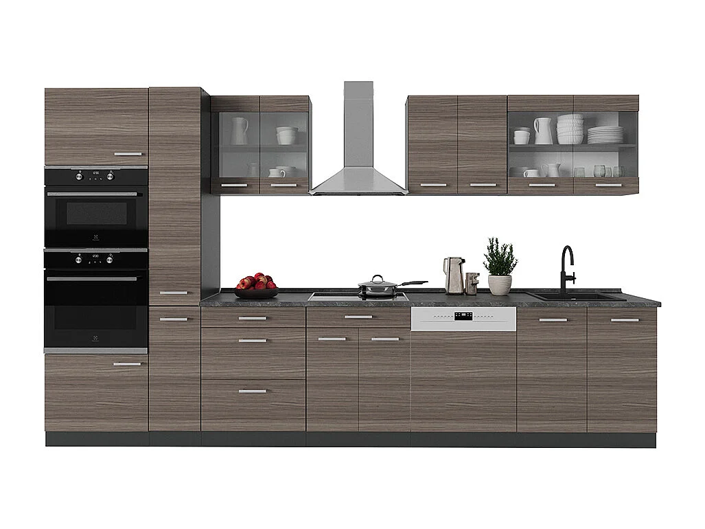 Cuisine  gris noble/anthracite 350x60x81.6 r-line