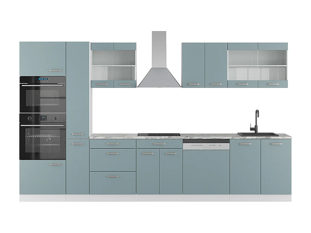 Cuisine bleu-gris/blanc 350x46x81.6 r-line