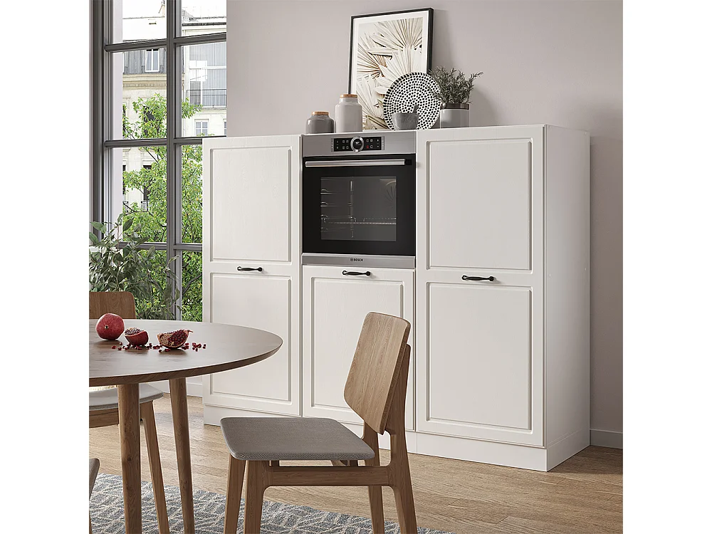 Bloc cuisine blanc campagne/blanc 180x46x81.6 r-line