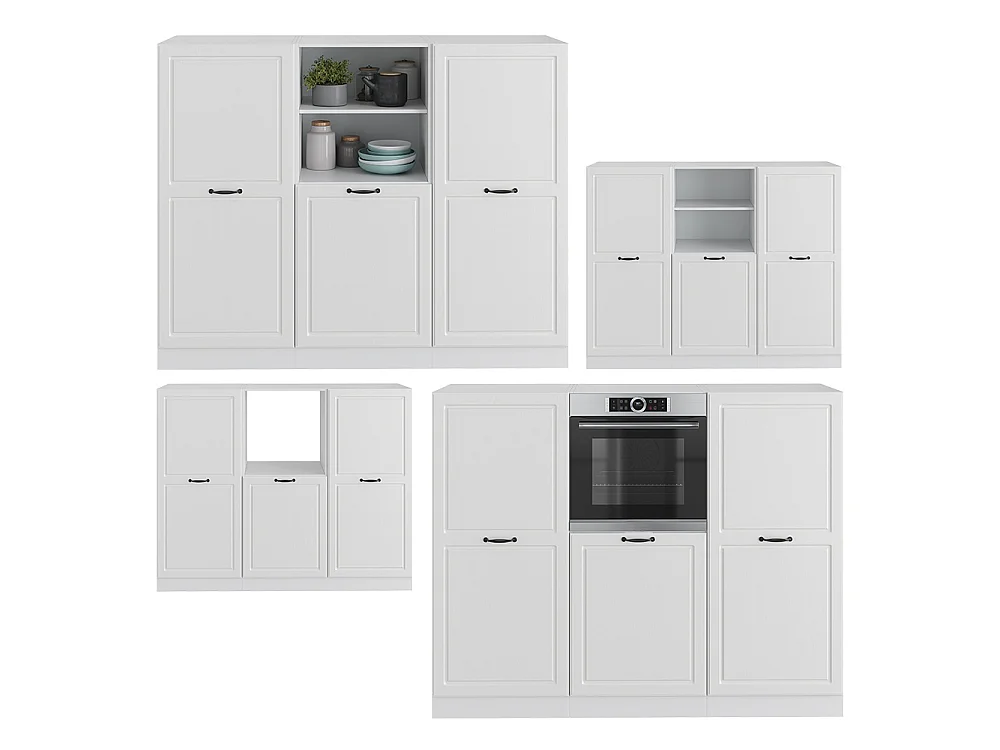 Köksblock white country house/vit 180x46x81.6 r-line