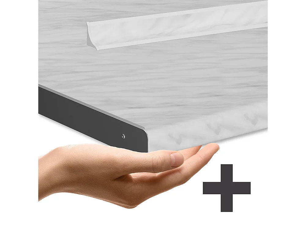 Cuisine blanc brillant/chêne doré 240x60x81.6 r-line