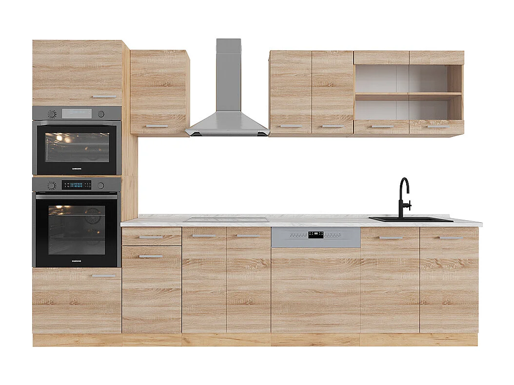 Cucina componibile rovere sonoma/goldkraft 300x60x81.6 r-line