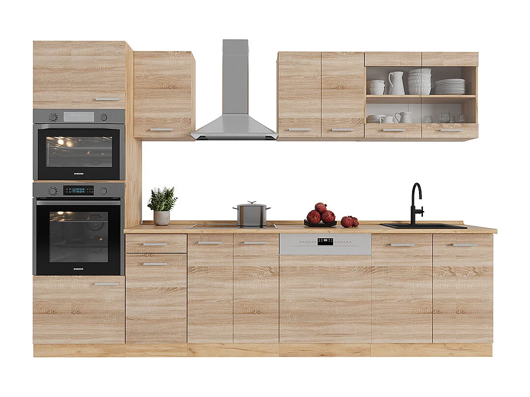 Cucina componibile rovere sonoma/goldkraft 300x60x81.6 r-line