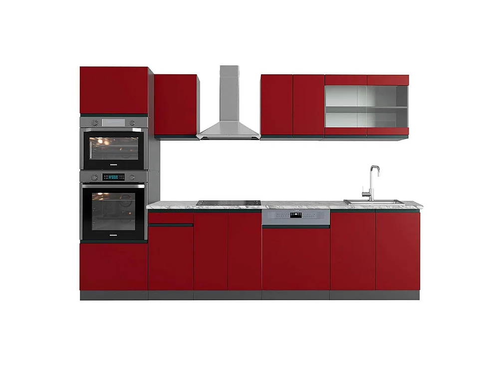 Cuisine rouge/anthracite 300x60x81.6 r-line