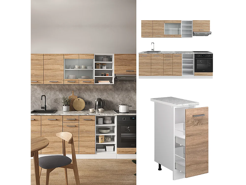 Cuisine sonoma/blanc 240x46x81.6 r-line