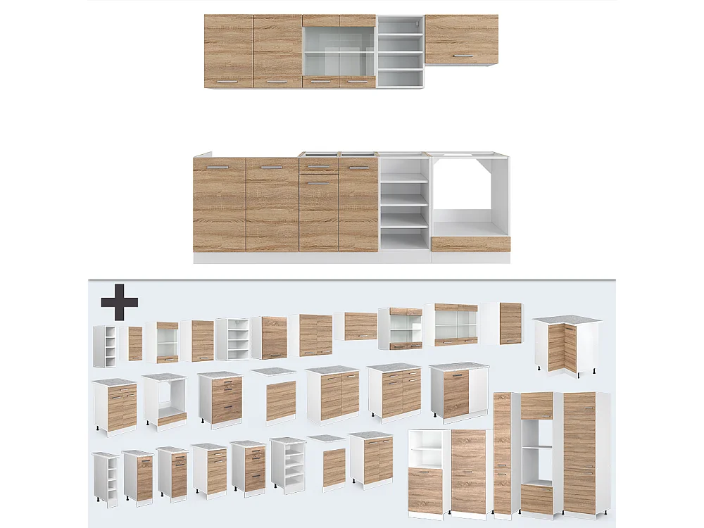 Cuisine sonoma/blanc 240x46x81.6 r-line