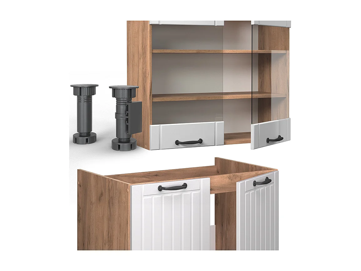 Cuisine blanc campagne 240x60x81.6 fame-line