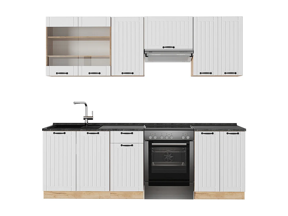 Cuisine blanc campagne 240x60x81.6 fame-line