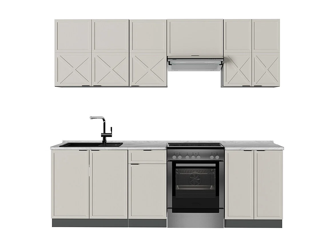Cuisine grisbeige/anthracite 240x46x81.6 fame-line