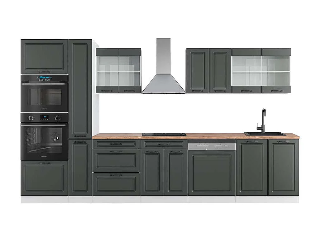 Ligne de cuisine anthracite maison de campagne/blanc 350x60x81.6 r-line