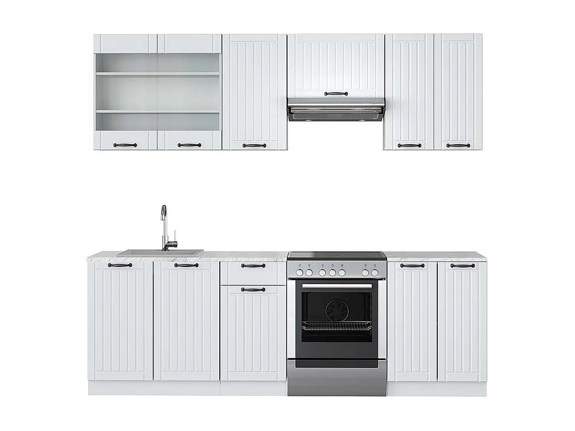 Cuisine blanc campagne/blanc 240x60x81.6 fame-line