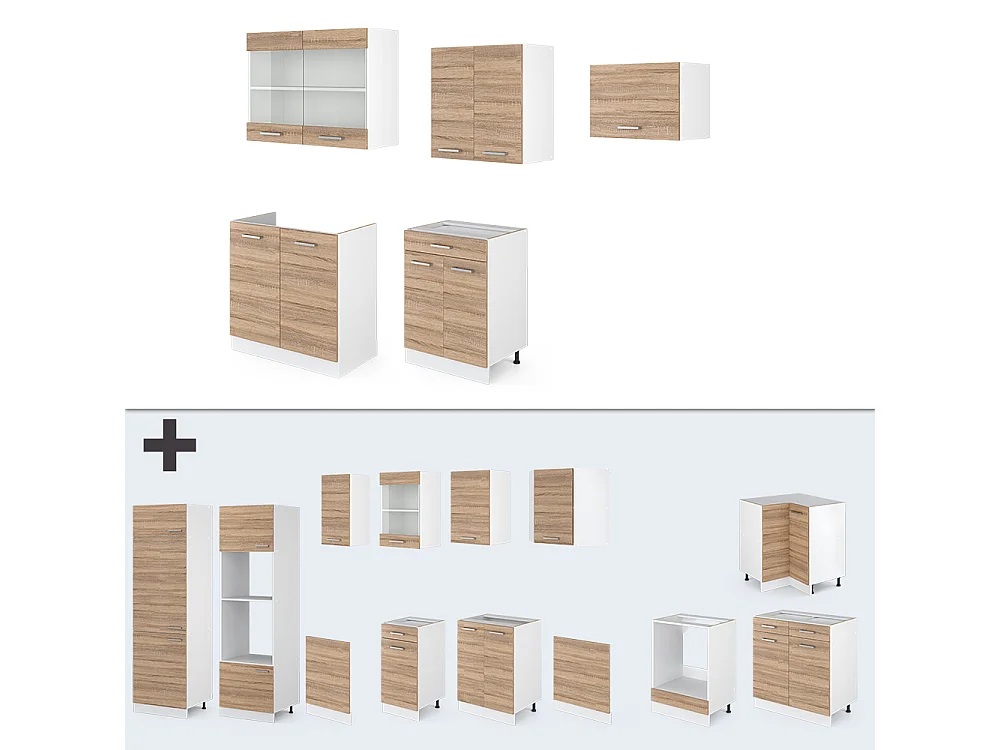 Cuisine sonoma/blanc 200x60x81.6 r-line