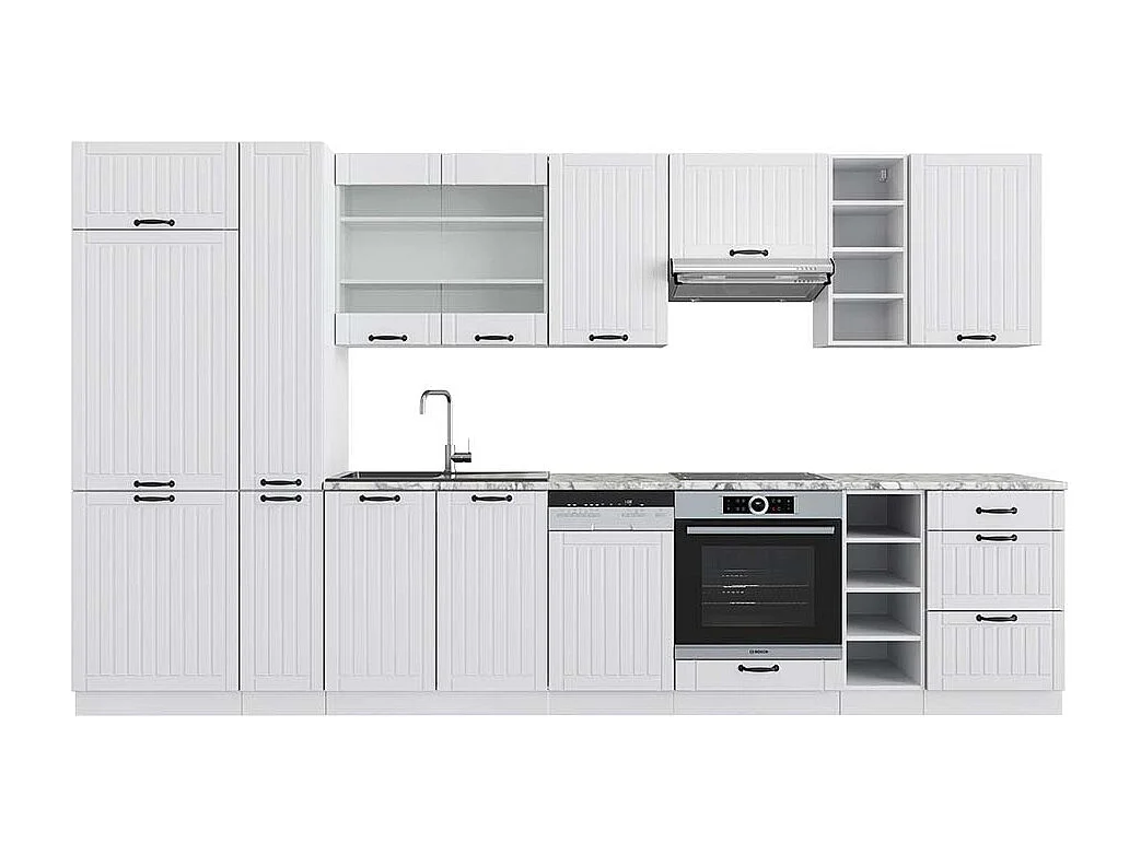 Cuisine blanc campagne/blanc 355x60x81.6 fame-line