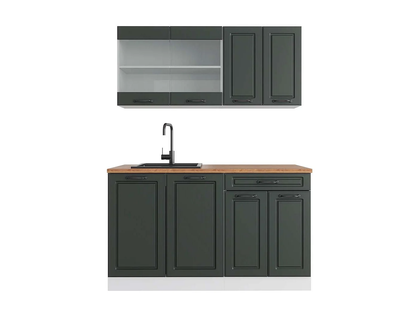 Cucina monoblocco antracite casa di campagna/bianco 140x60x81.6 r-line