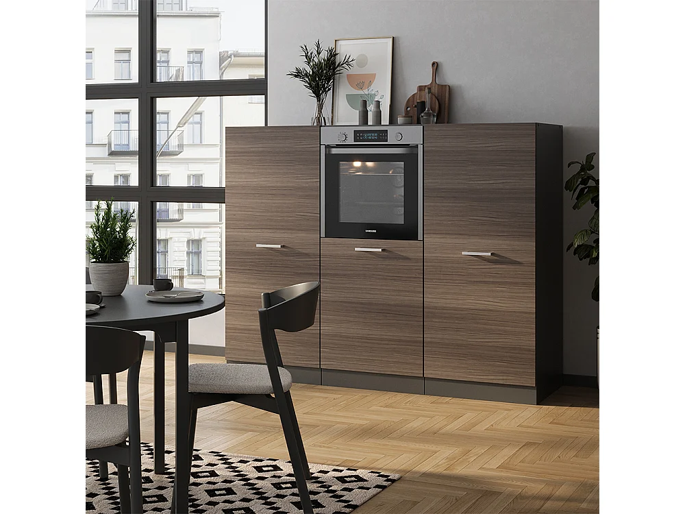 Bloc cuisine gris noble/anthracite 180x46x81.6 r-line