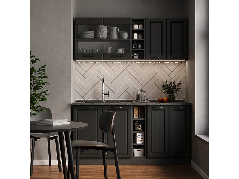 Cocina versátil antracita casa de campo/antracita 160x60x81.6 r-line