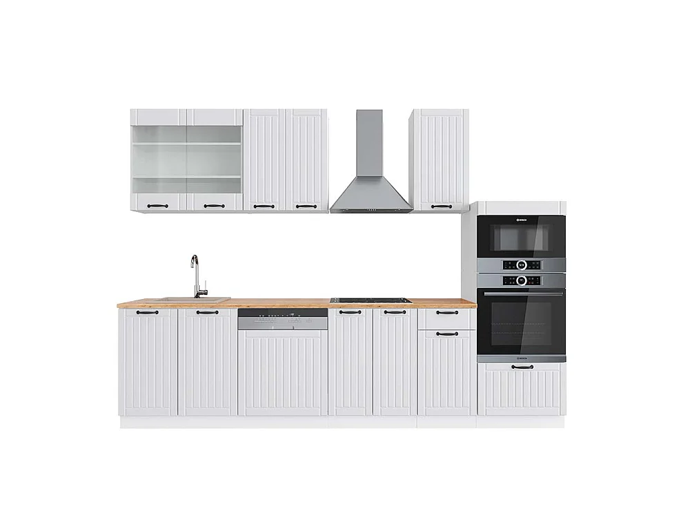 Køkkenrække hvidt landsted/hvid 300x60x81.6 fame-line