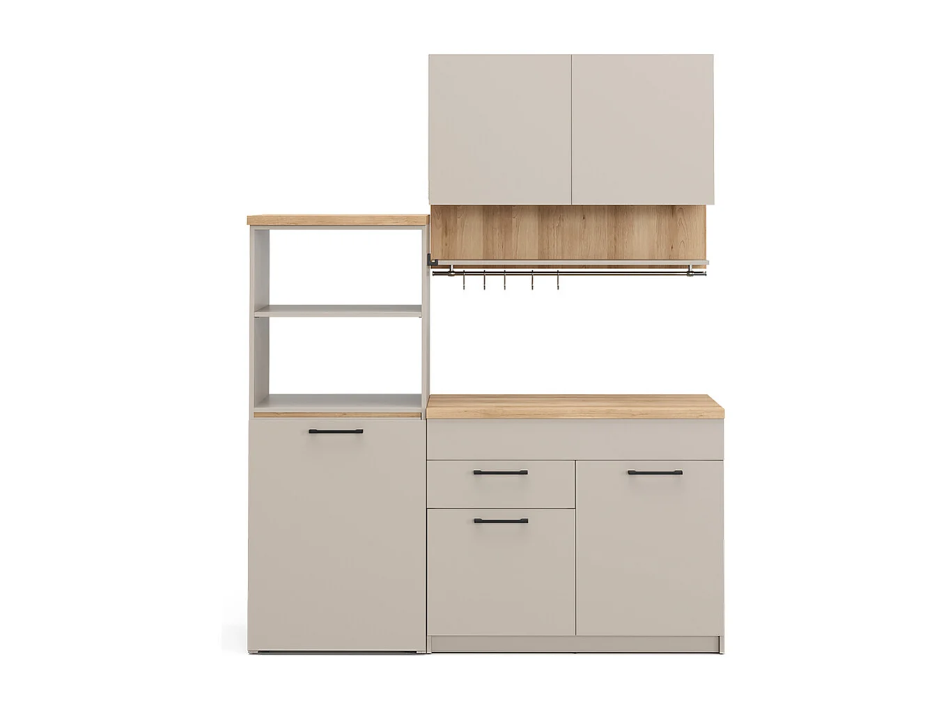 Singleküche greige 160x60x81.6 egbert