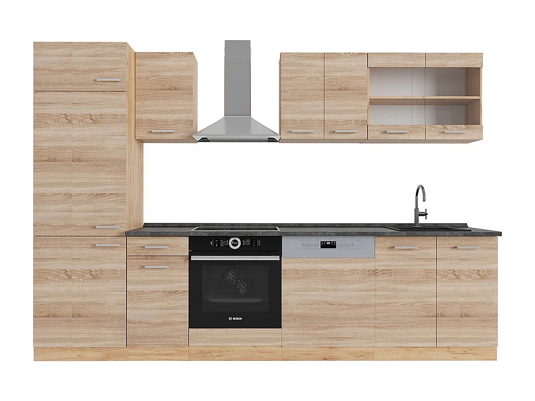 Cucina componibile rovere sonoma/goldkraft 300x60x81.6 r-line