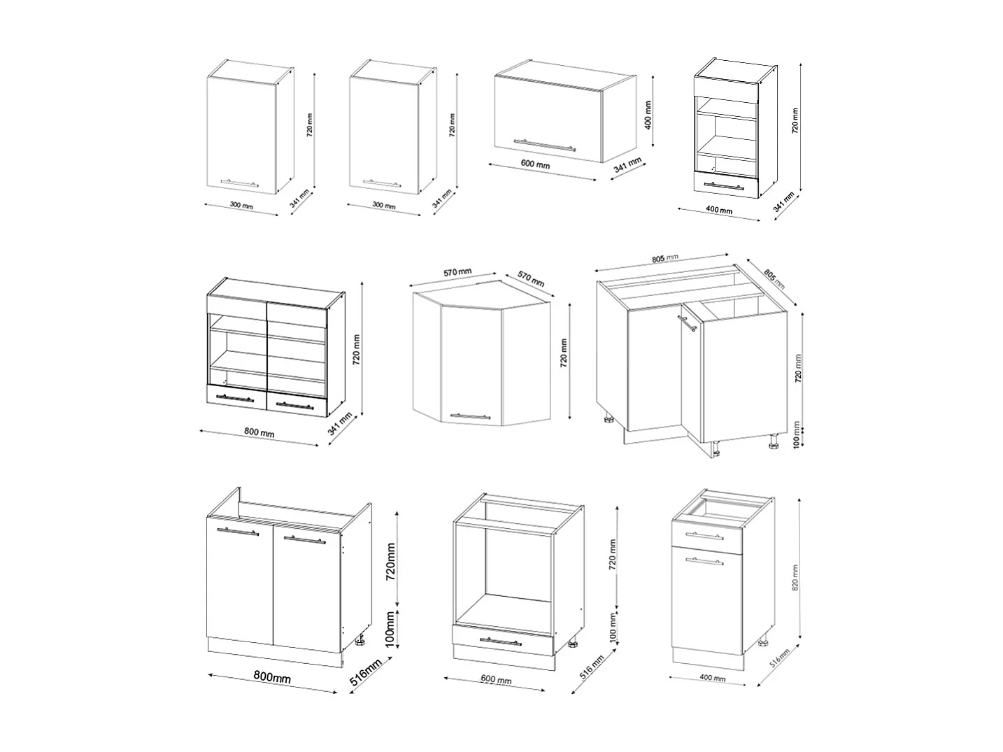 Cucina angolare completa antracite lucido/bianco 190x60x81.6 fame-line