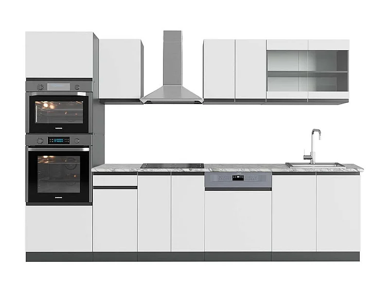 Cuisine blanc/anthracite 300x60x81.6 r-line