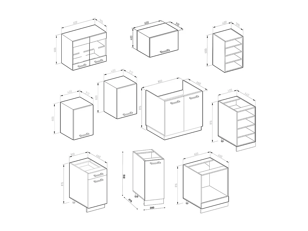 Cucina componibile rosso lucido/bianco 240x60x81.6 r-line