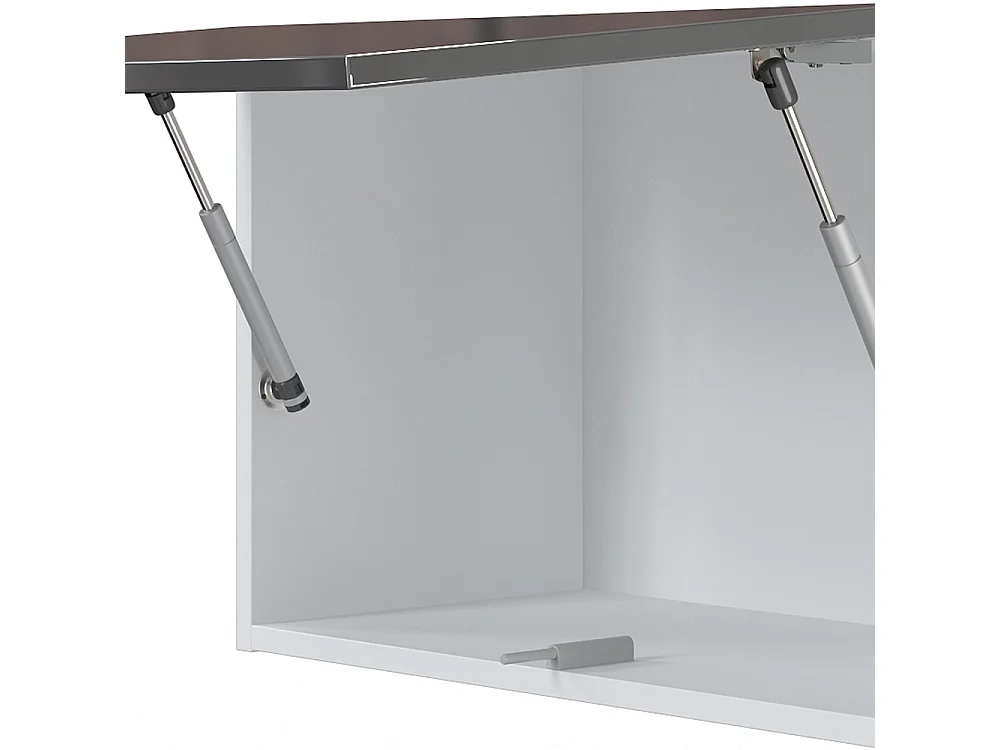 Ligne de cuisine anthracite brillant/blanc 240x60x81.6 raul