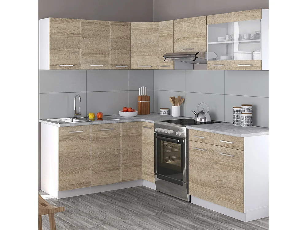 Cuisine dangle blanc/sonoma 230x60x81.6 rick
