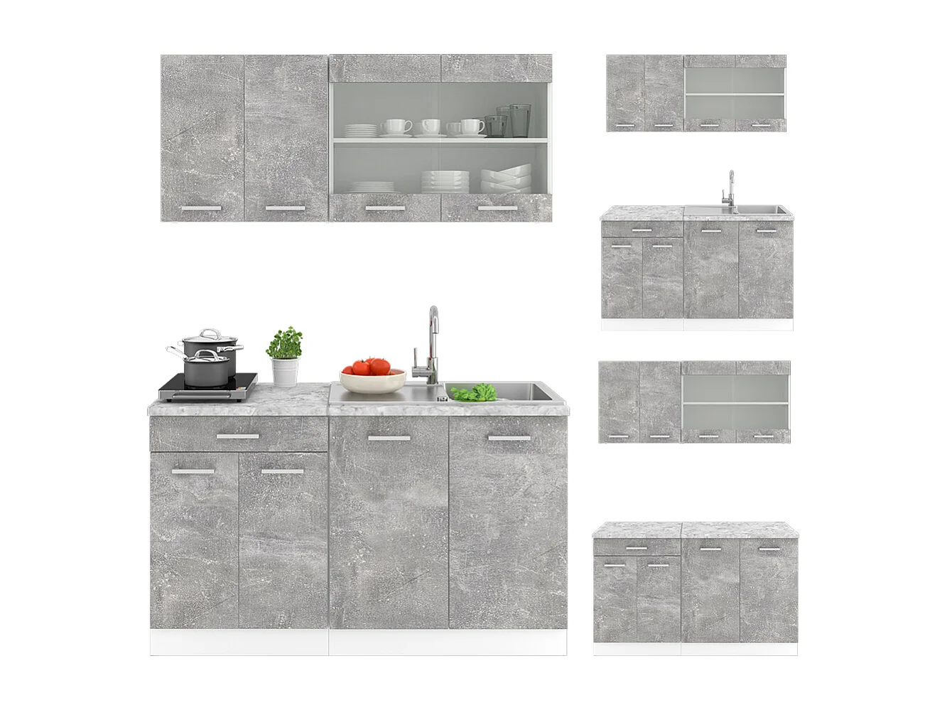 Cuisine béton 140x60x81.6 r-line