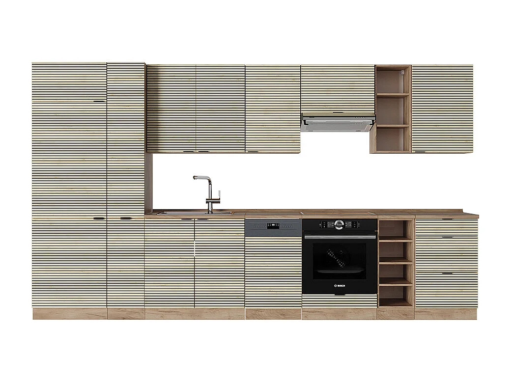 Mueble de cocina panel de roble/roble goldkraft 355x60x81.6 fame-line