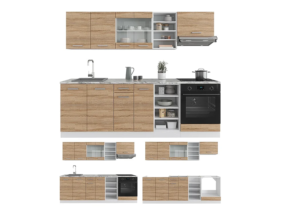Cuisine sonoma/blanc 240x60x81.6 r-line