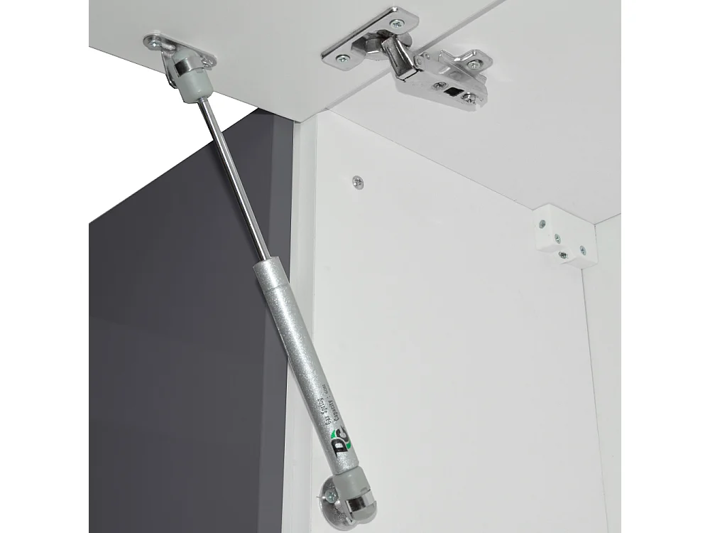 Ligne de cuisine anthracite brillant/blanc 240x60x81.6 raul