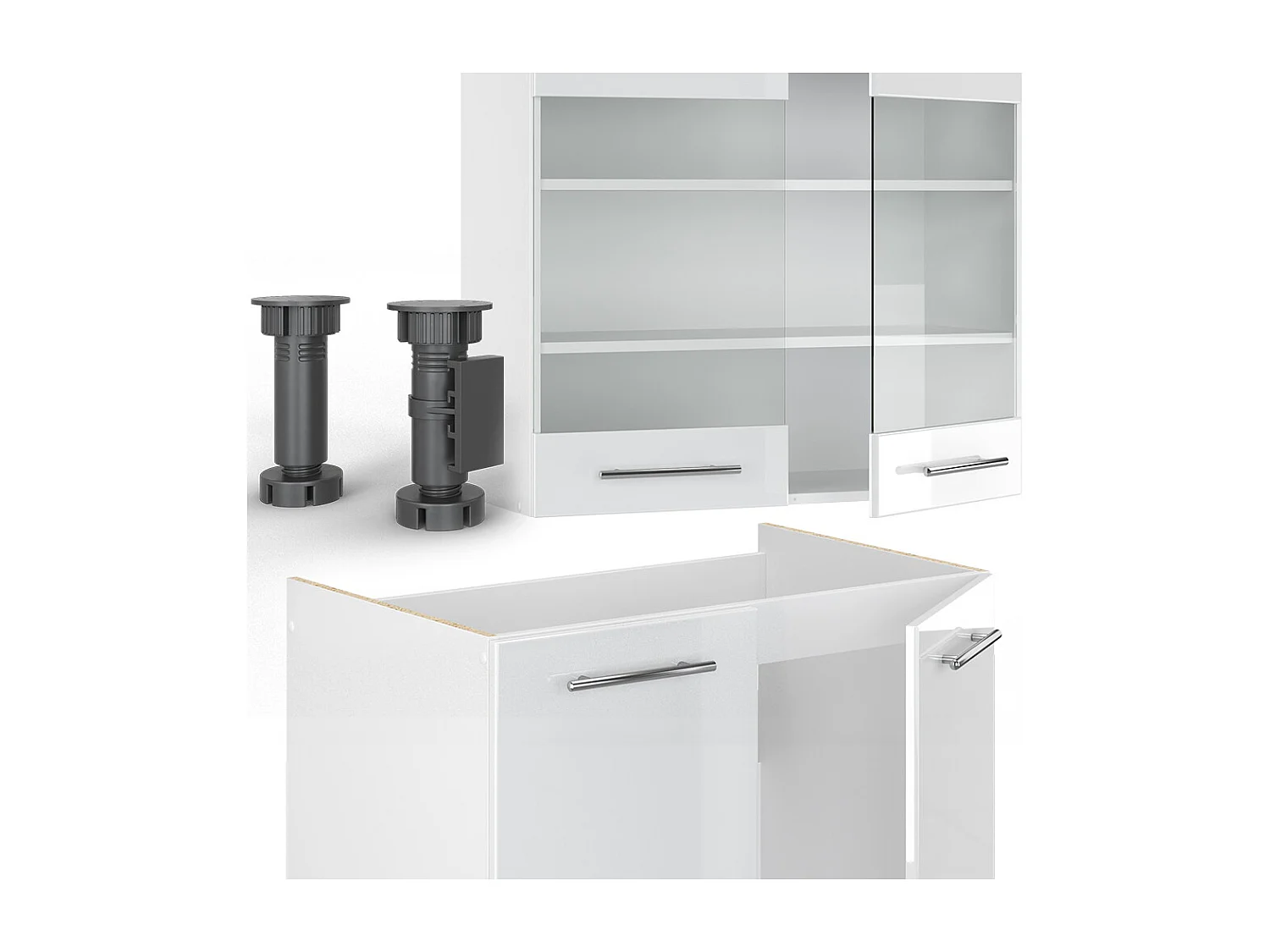 Pentry vit högblank/vit 235x60x81.6 fame-line