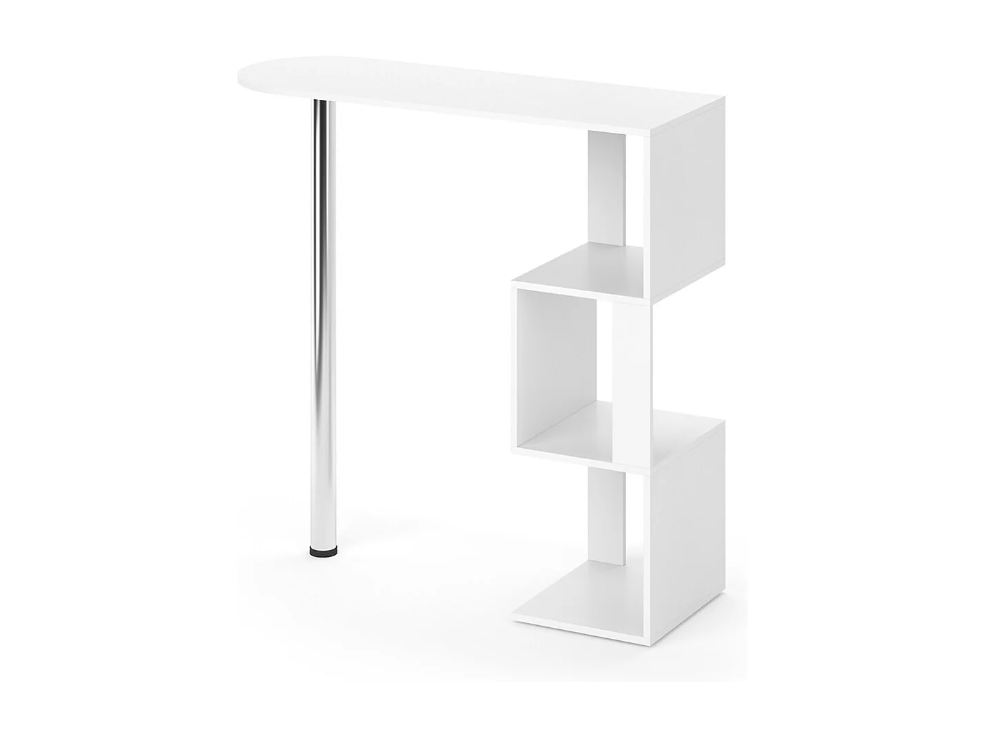 Table de bar blanc 113x39.8x111.8 vincent