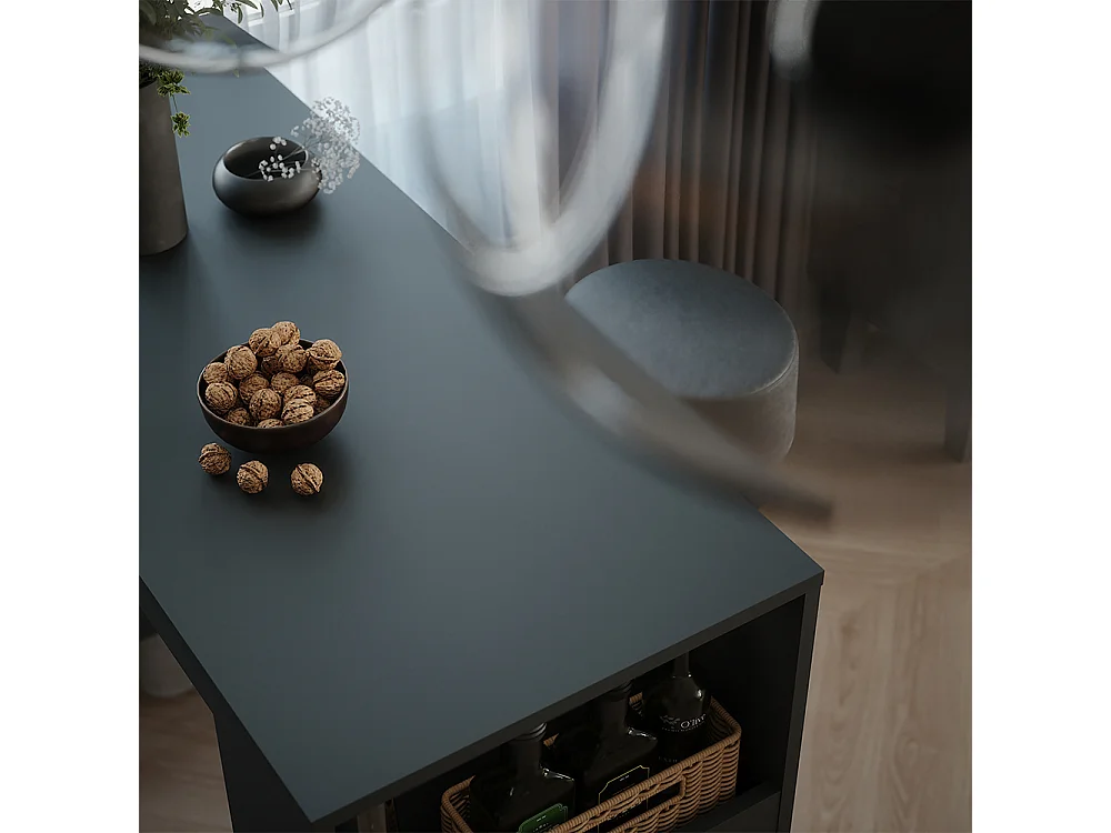 tavolo bar con sgabelli antracite 45x110x106 repose