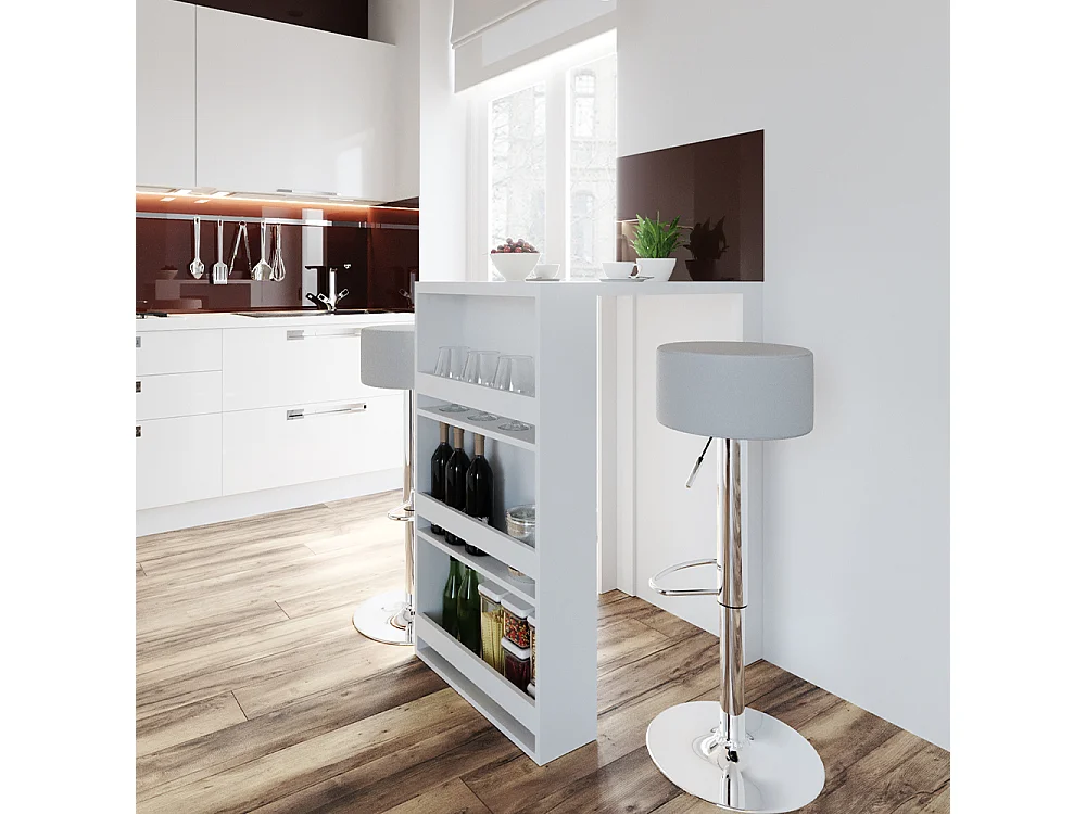 Set de table de bar blanc 57x80x106