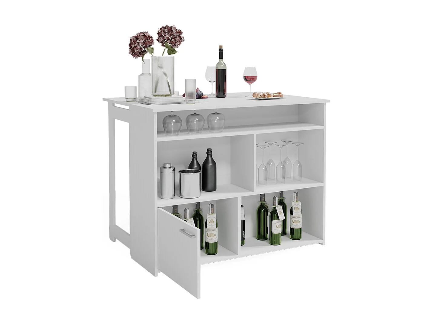 Bartisch weiß 116x37x90.5 dominic